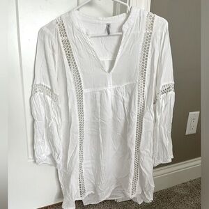 Raviya white tunic coverup, small